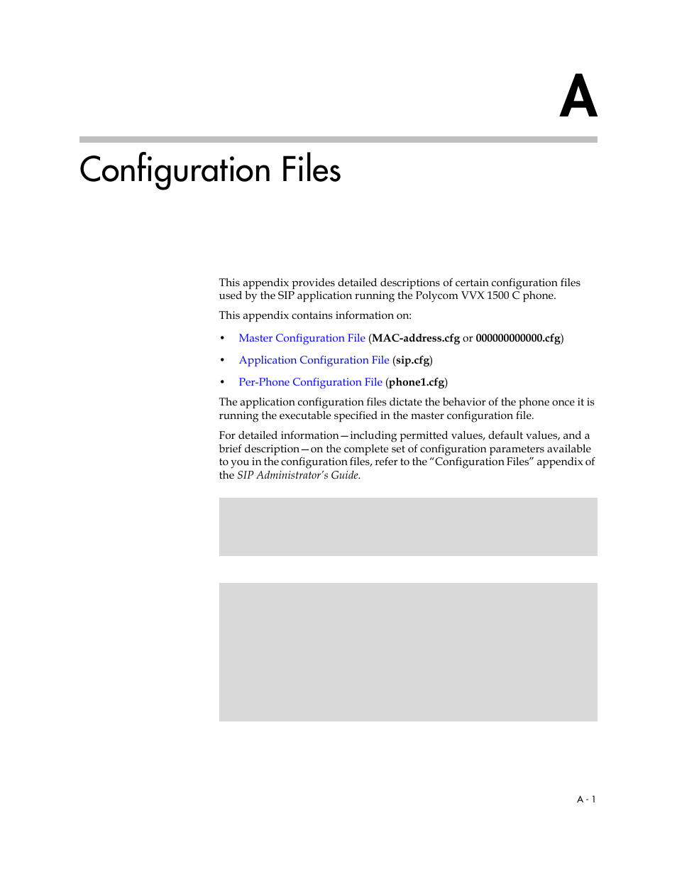 Configuration files, Fer to | Polycom VVX 1500 C User Manual | Page 39 / 52