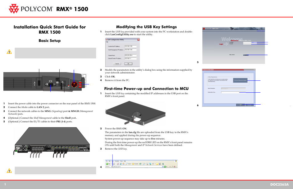 Polycom DOC2565A User Manual | 2 pages