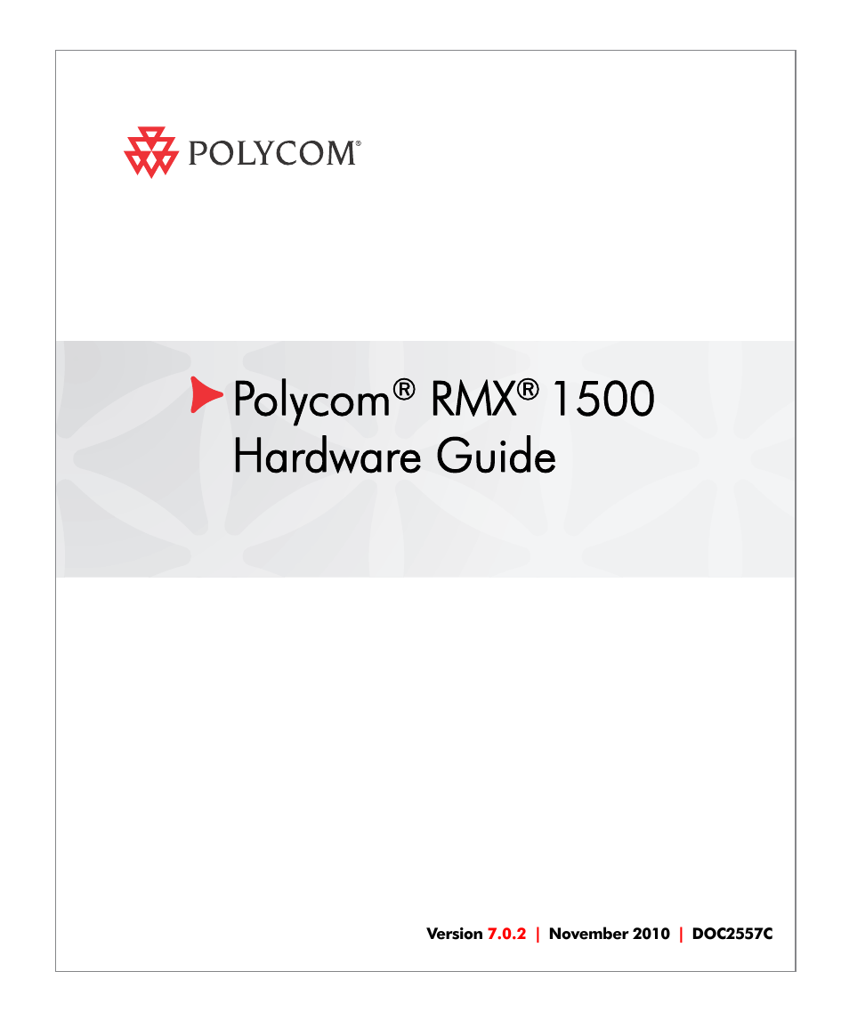 Polycom RMX DOC2557C User Manual | 33 pages