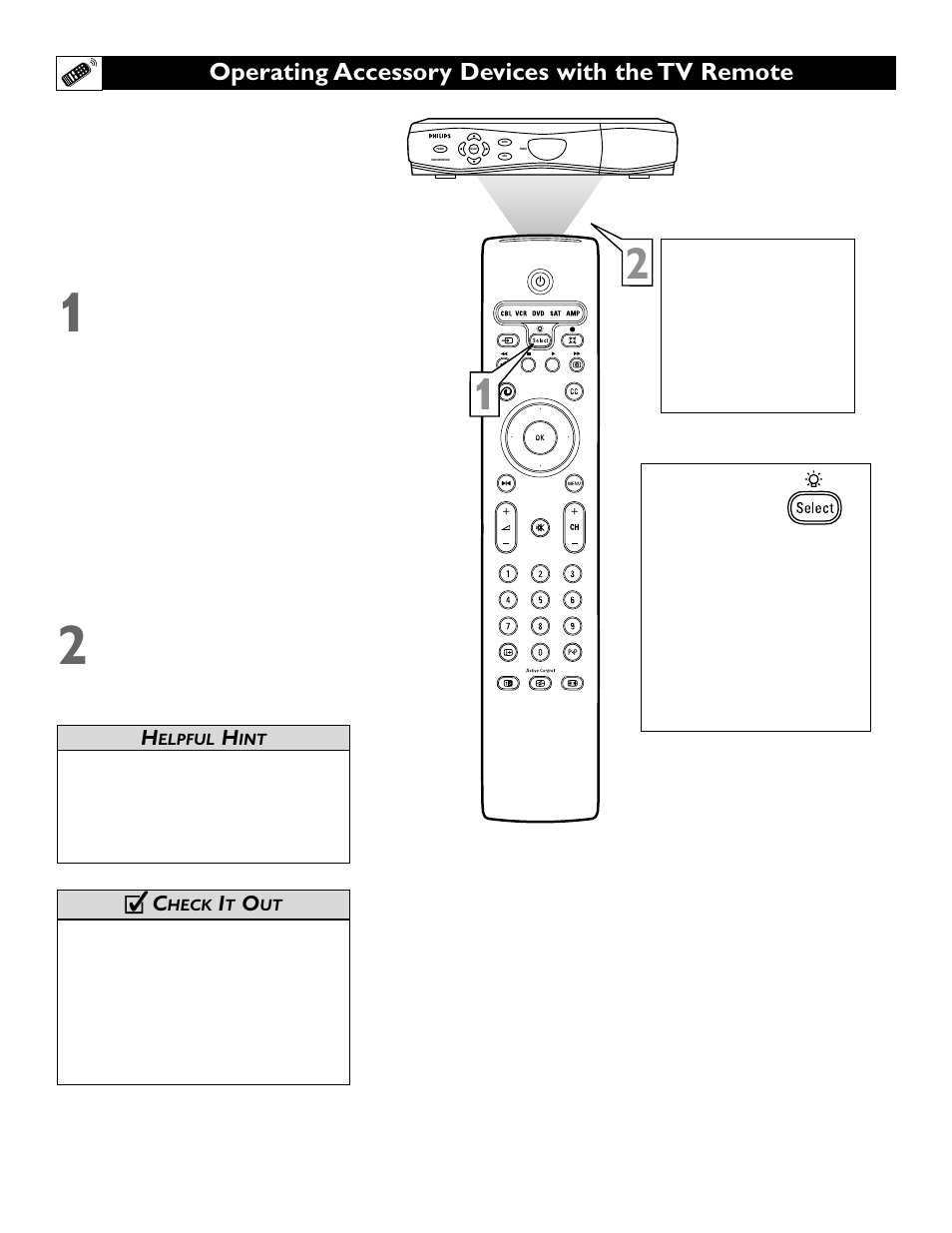 Operating accessory devices with the tv remote | Polycom 55PP9753 User Manual | Page 24 / 80