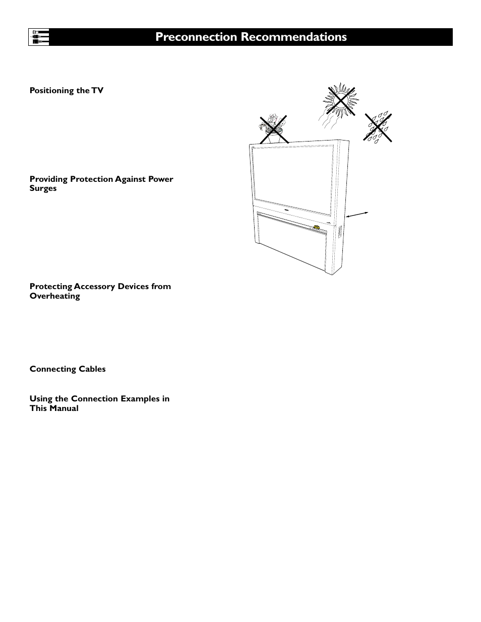 Preconnection recommendations | Polycom 55PP9753 User Manual | Page 8 / 80