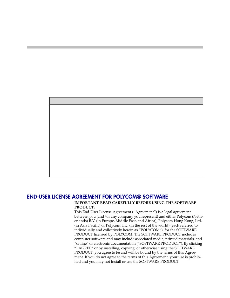 Regulatory notices, End-user license agreement for polycom® software, Regulatory notices–1 | Polycom V2IU 4350 User Manual | Page 109 / 120