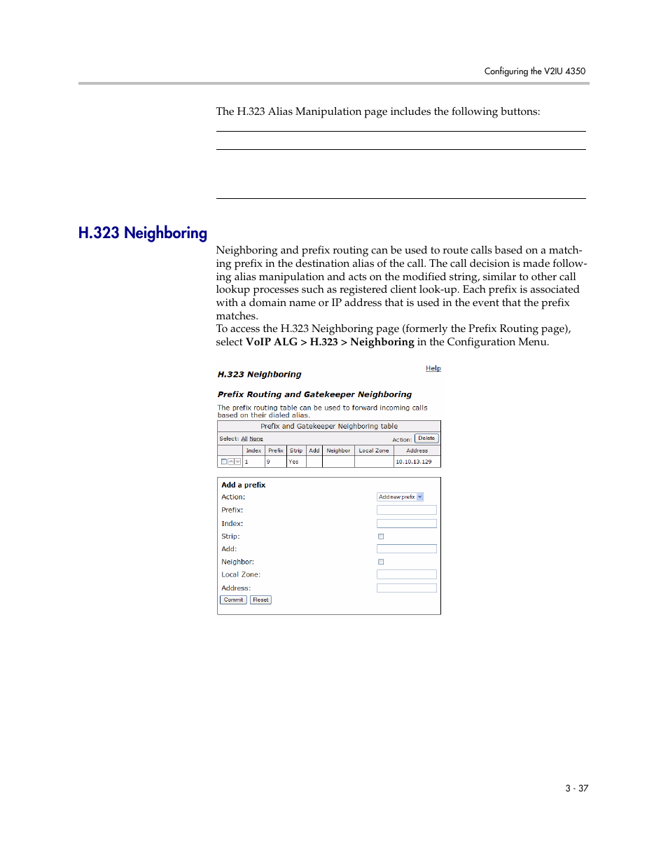 H.323 neighboring, H.323 neighboring –37 | Polycom V2IU 4350 User Manual | Page 55 / 120