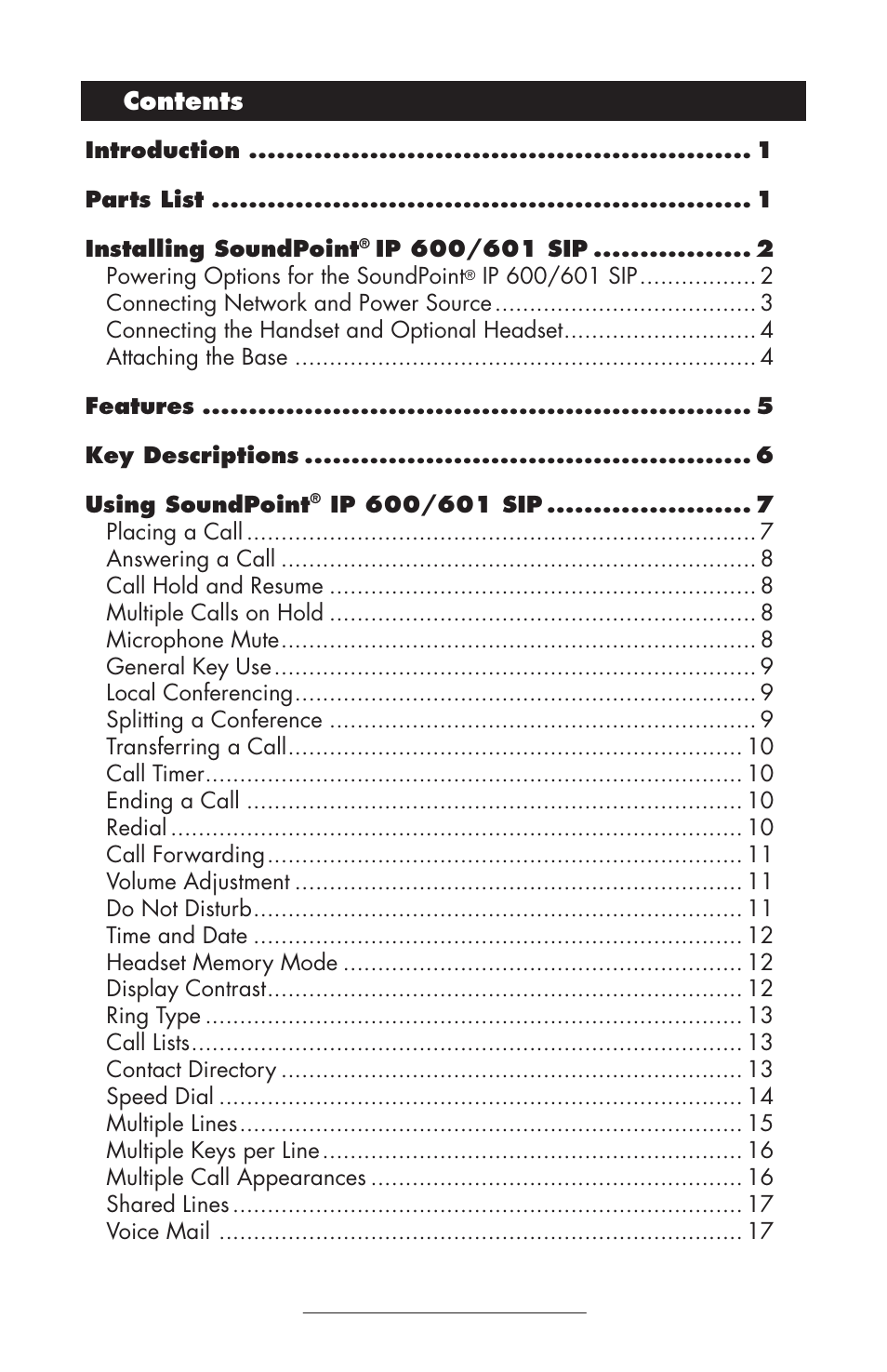 Polycom IP 600 User Manual | Page 2 / 36