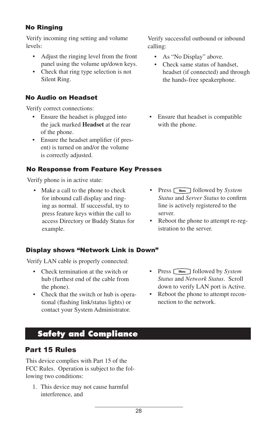 Safety and compliance, Part 15 rules, Class b digital device or peripheral | Polycom IP 600 User Manual | Page 31 / 36