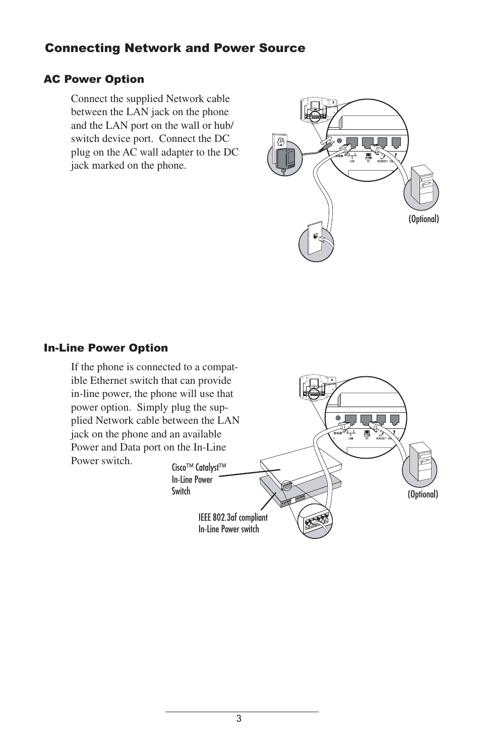 Connecting network and power source | Polycom IP 600 User Manual | Page 6 / 36