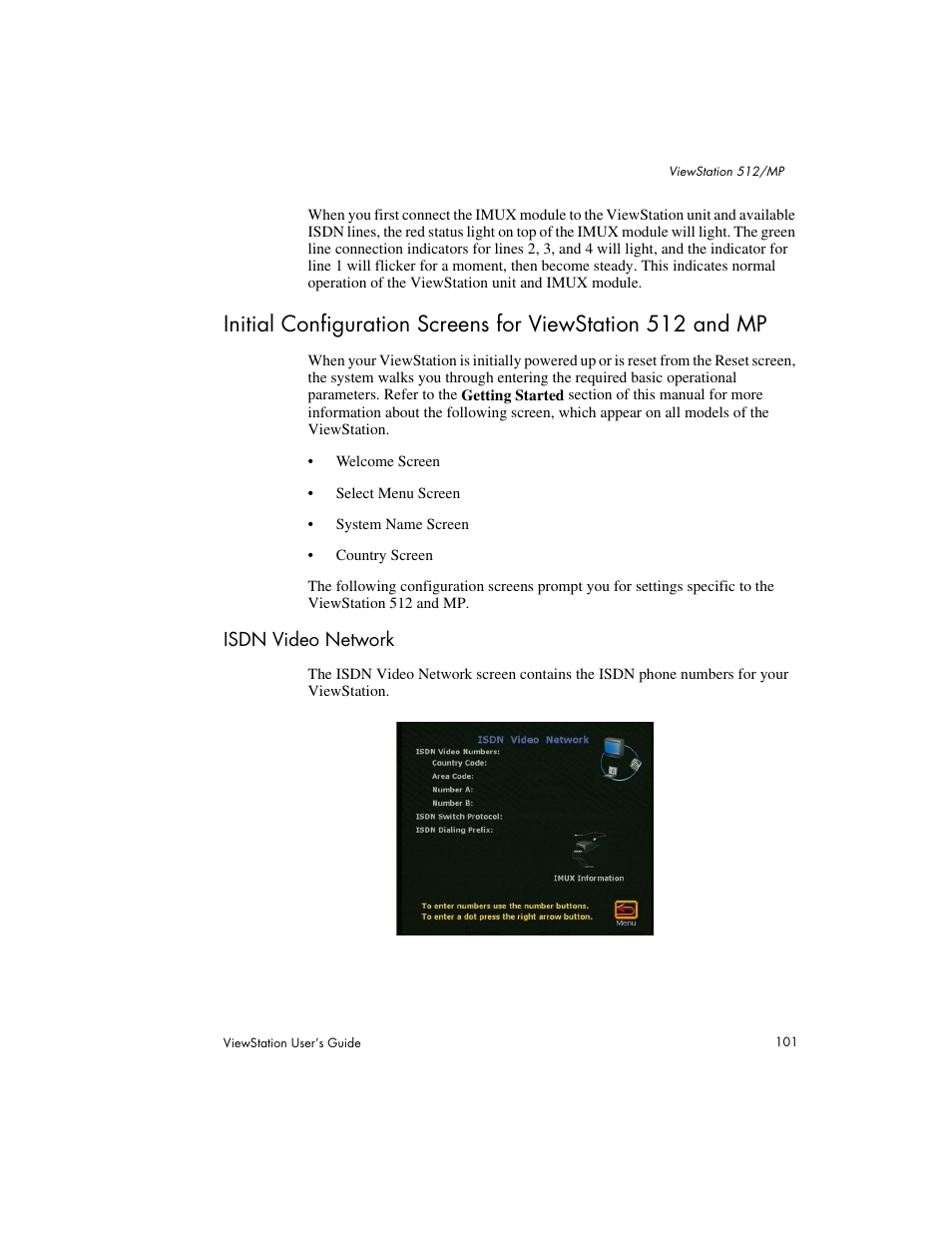 Isdn video network | Polycom Viewstation MP User Manual | Page 101 / 140