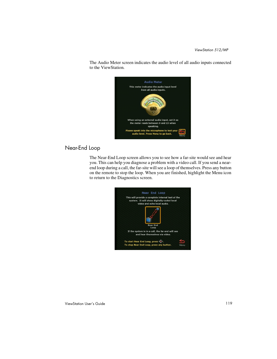 Near-end loop | Polycom Viewstation MP User Manual | Page 119 / 140