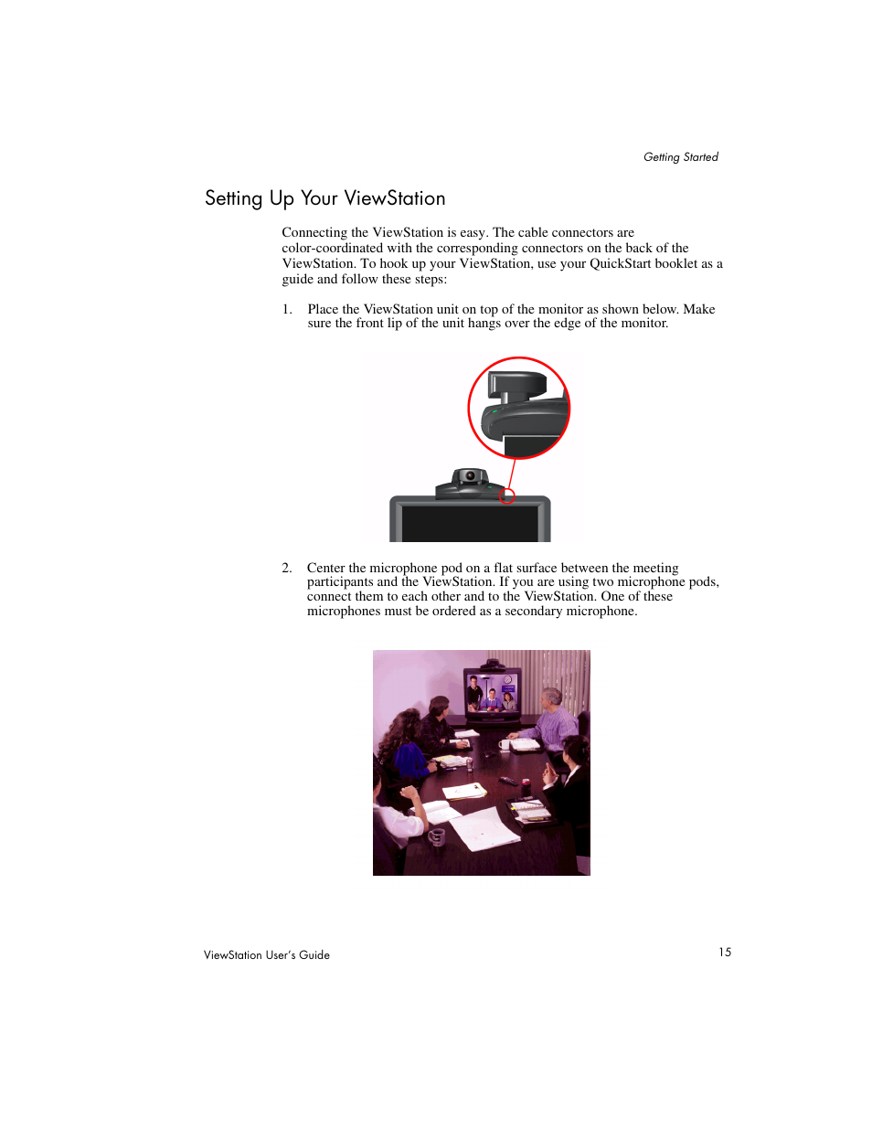 Setting up your viewstation | Polycom Viewstation MP User Manual | Page 15 / 140