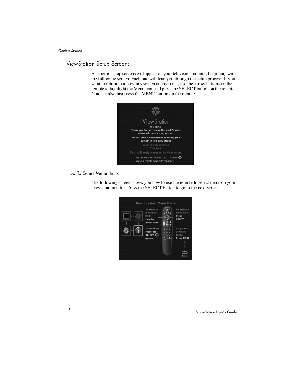 Viewstation setup screens | Polycom Viewstation MP User Manual | Page 18 / 140