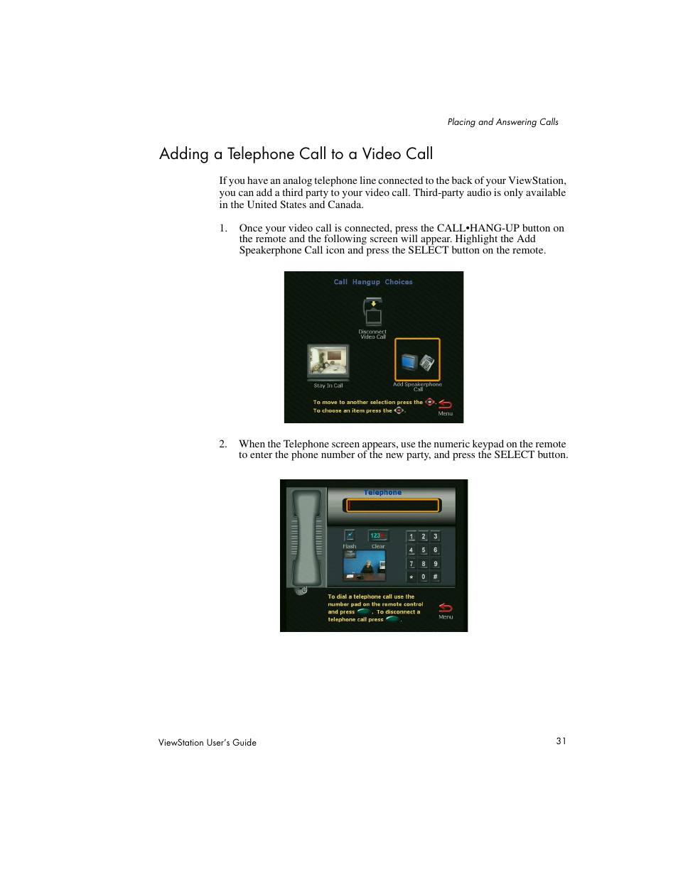 Adding a telephone call to a video call | Polycom Viewstation MP User Manual | Page 31 / 140