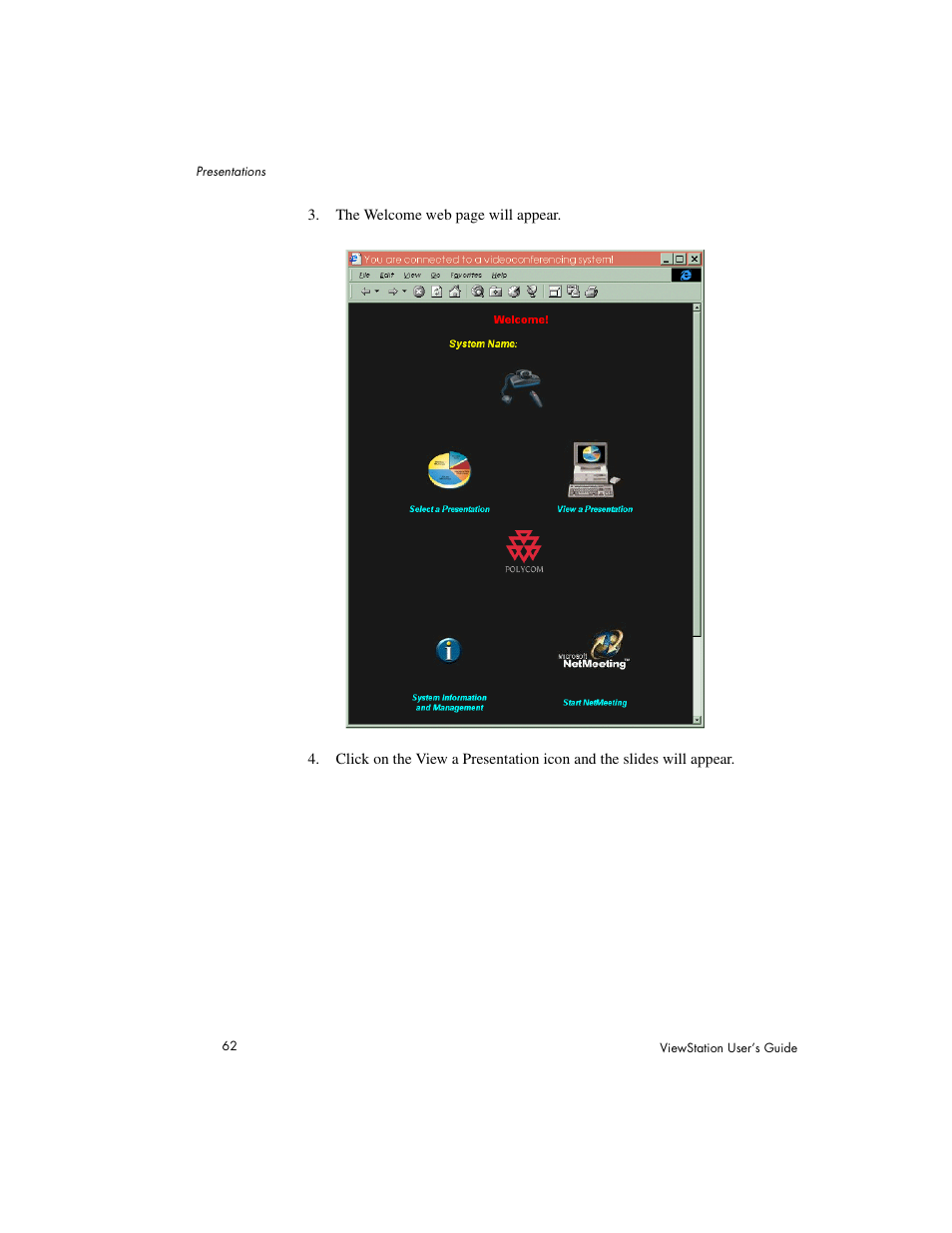 Polycom Viewstation MP User Manual | Page 62 / 140