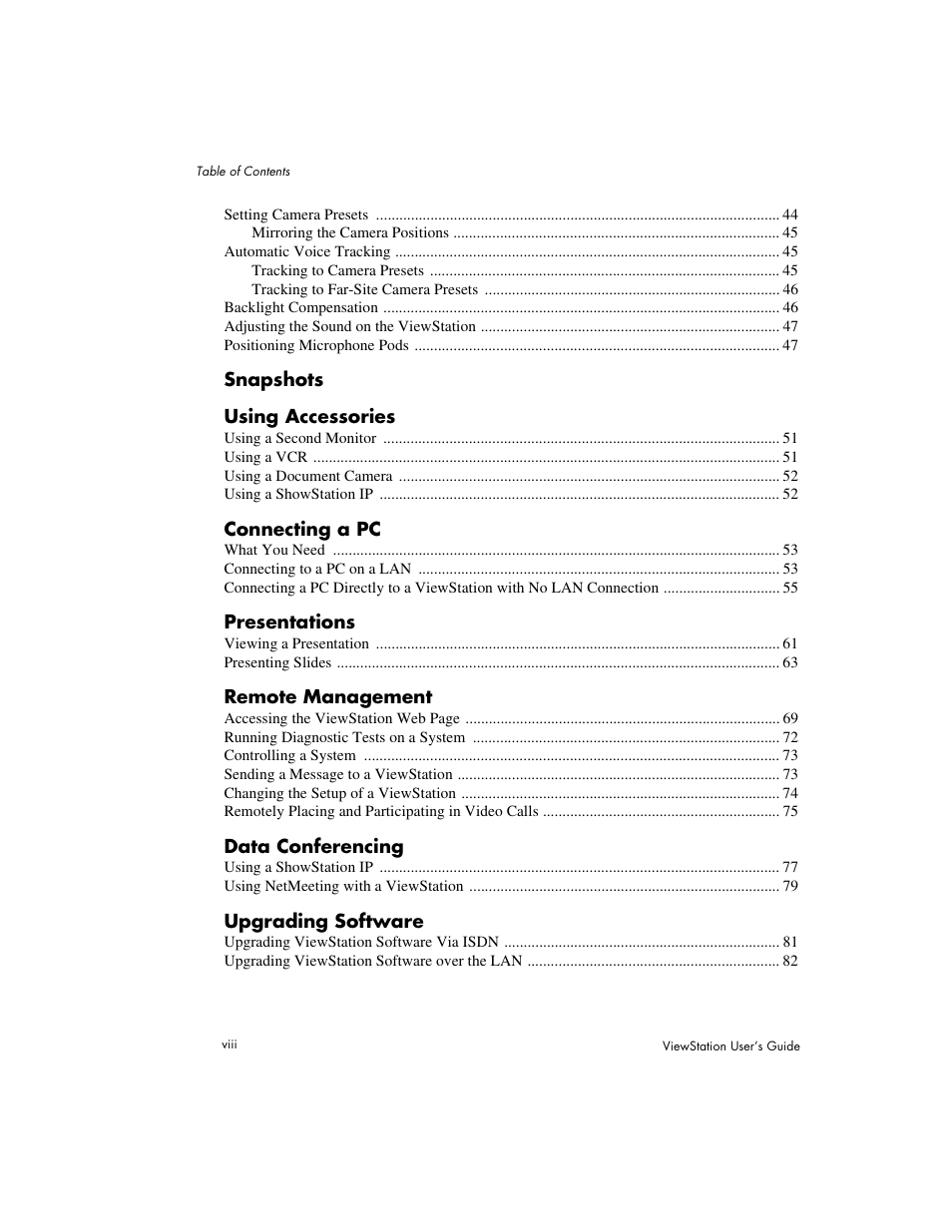 Polycom Viewstation MP User Manual | Page 8 / 140