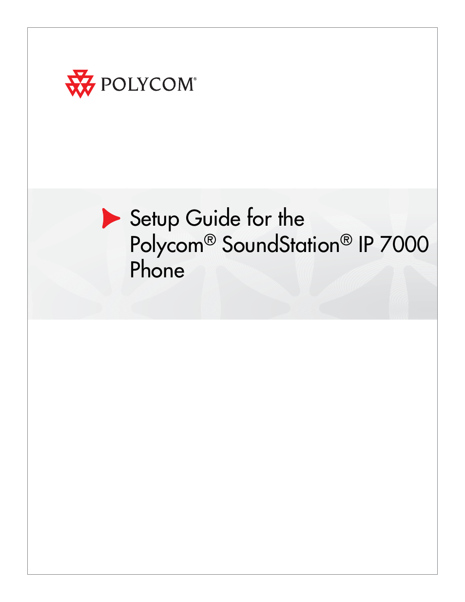 Polycom SoundStation IP 7000 User Manual | 38 pages