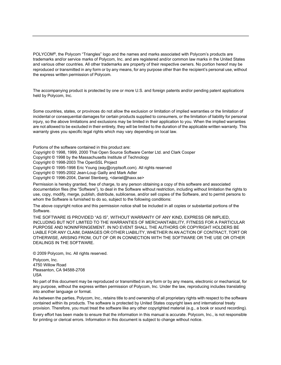 Polycom SoundStation IP 7000 User Manual | Page 2 / 38