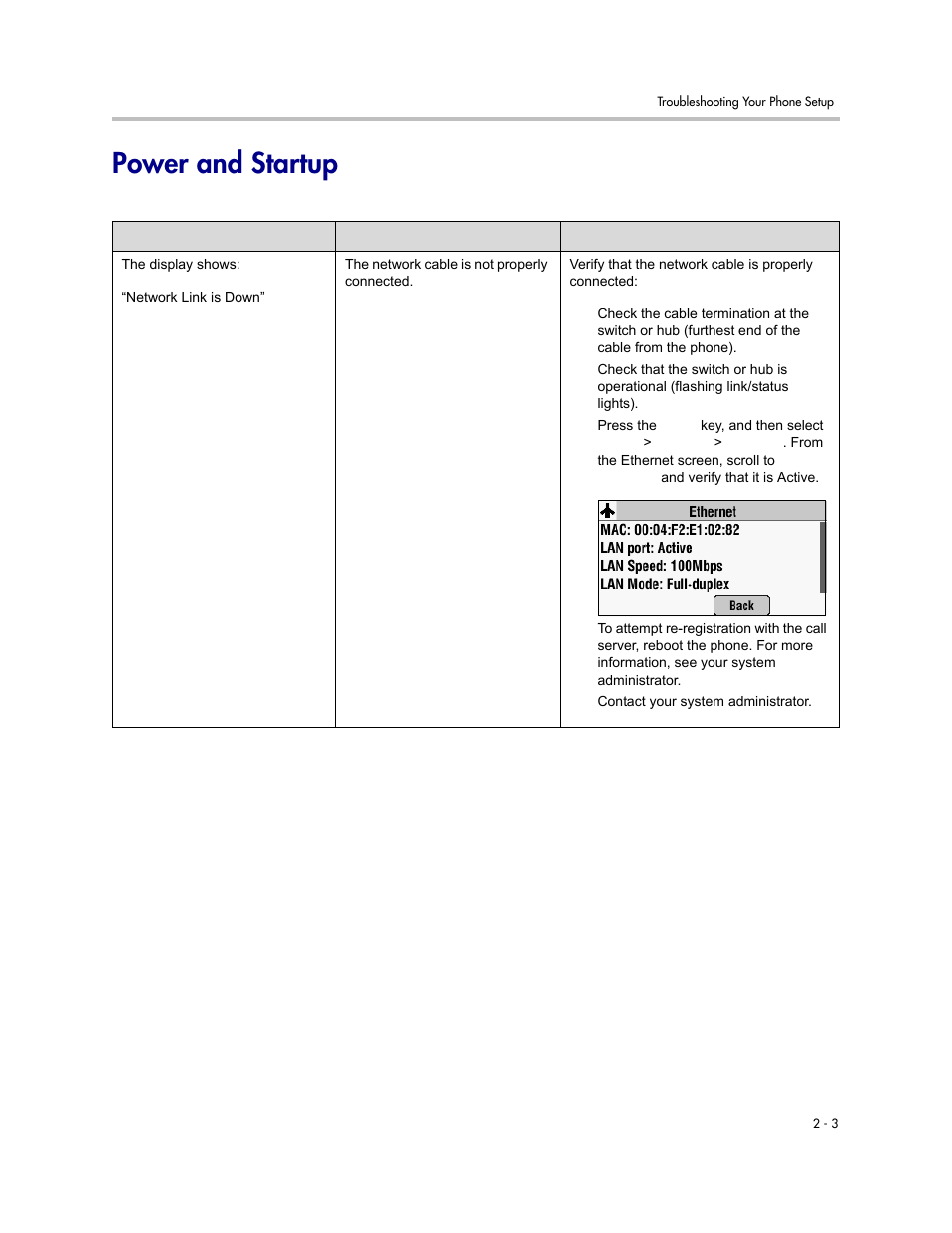 Power and startup, Power and startup –3 | Polycom SoundStation IP 7000 User Manual | Page 27 / 38