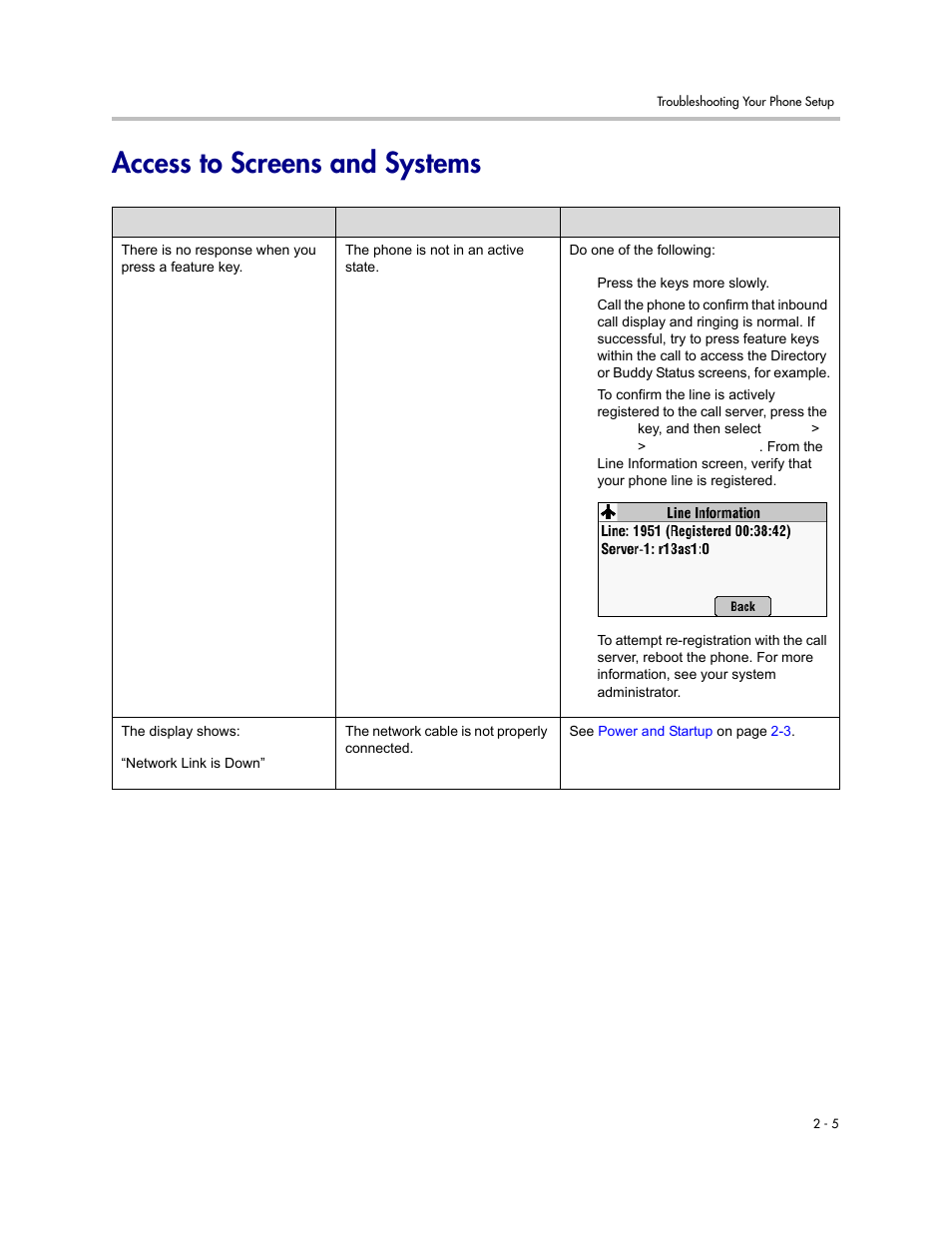 Access to screens and systems, Access to screens and systems –5 | Polycom SoundStation IP 7000 User Manual | Page 29 / 38