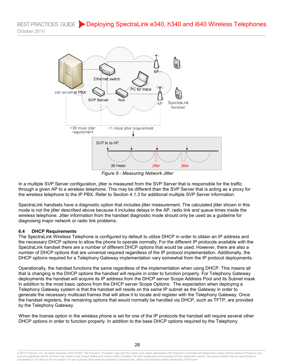 4 dhcp requirements, Dhcp requirements, Best practices guide | Polycom H340 User Manual | Page 28 / 30