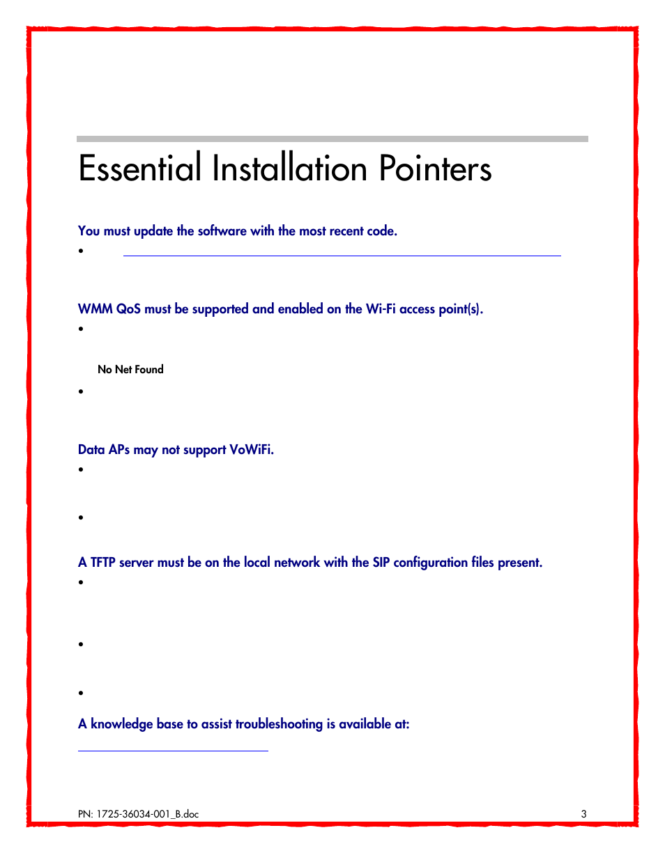 Essential installation pointers | Polycom SpectraLink 1725-36034-001 User Manual | Page 3 / 99