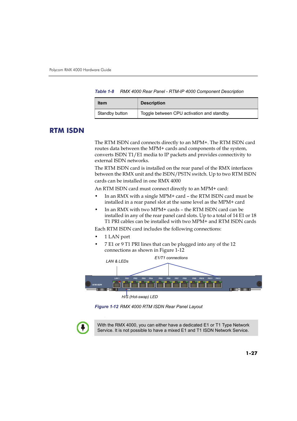 Rtm isdn, Rtm isdn -27 | Polycom RMX DOC2548A User Manual | Page 33 / 60