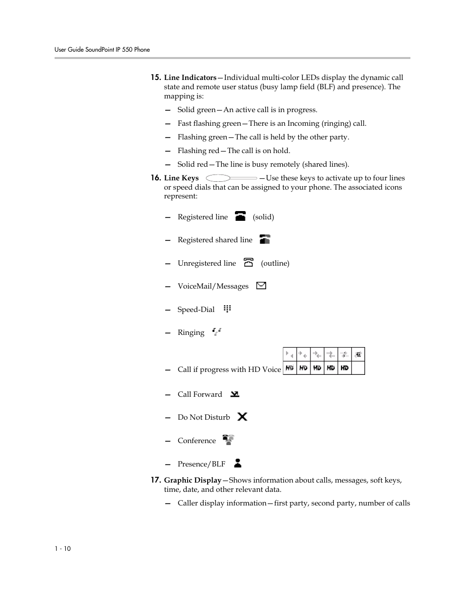 Polycom 550 User Manual | Page 18 / 90