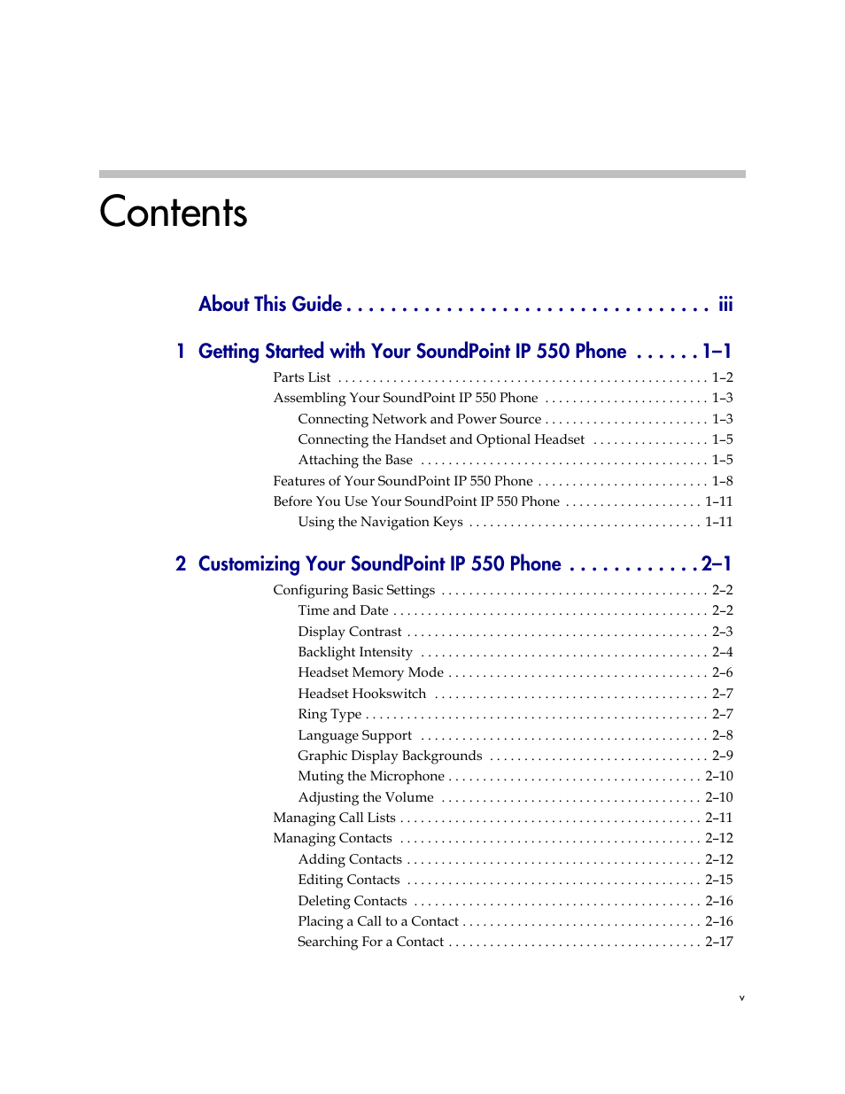 Polycom 550 User Manual | Page 5 / 90