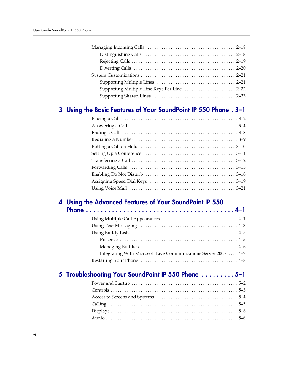 Polycom 550 User Manual | Page 6 / 90