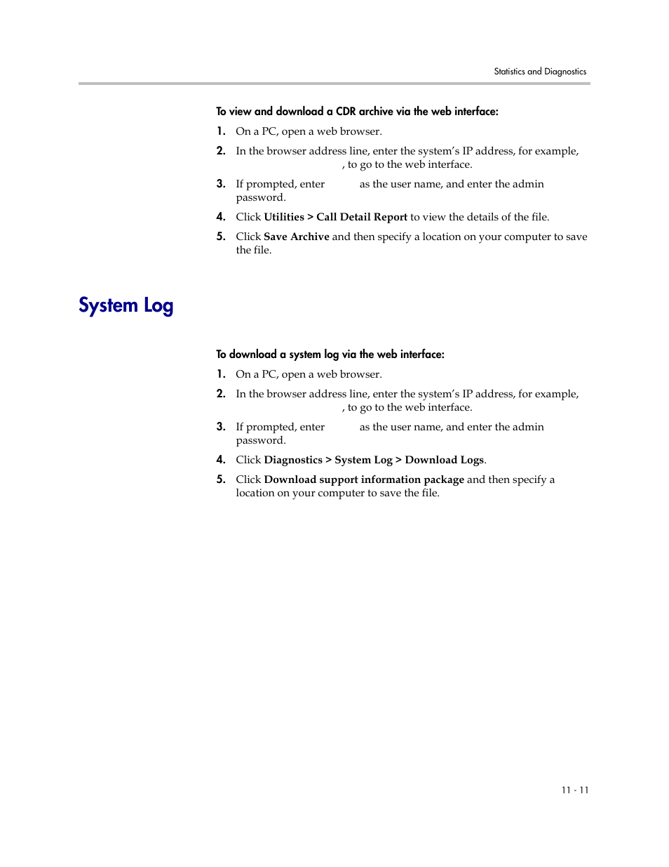 System log, System log -11 | Polycom 1 User Manual | Page 129 / 194