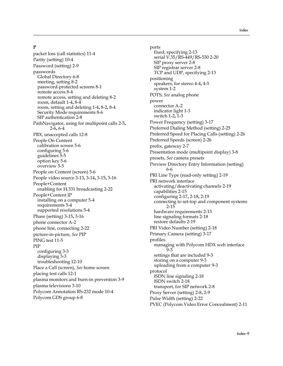 Polycom 1 User Manual | Page 189 / 194
