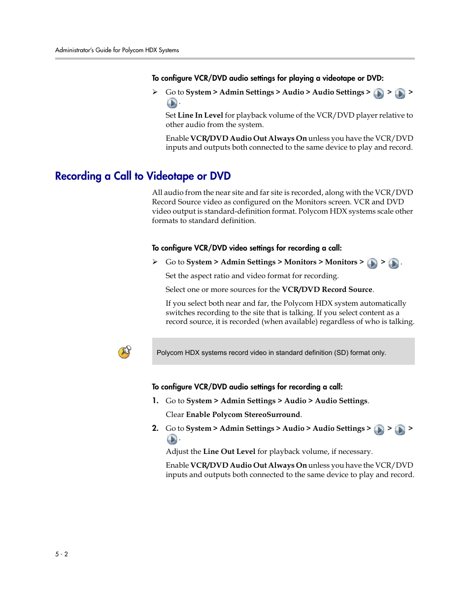 Recording a call to videotape or dvd, Recording a call to videotape or dvd -2 | Polycom 1 User Manual | Page 74 / 194