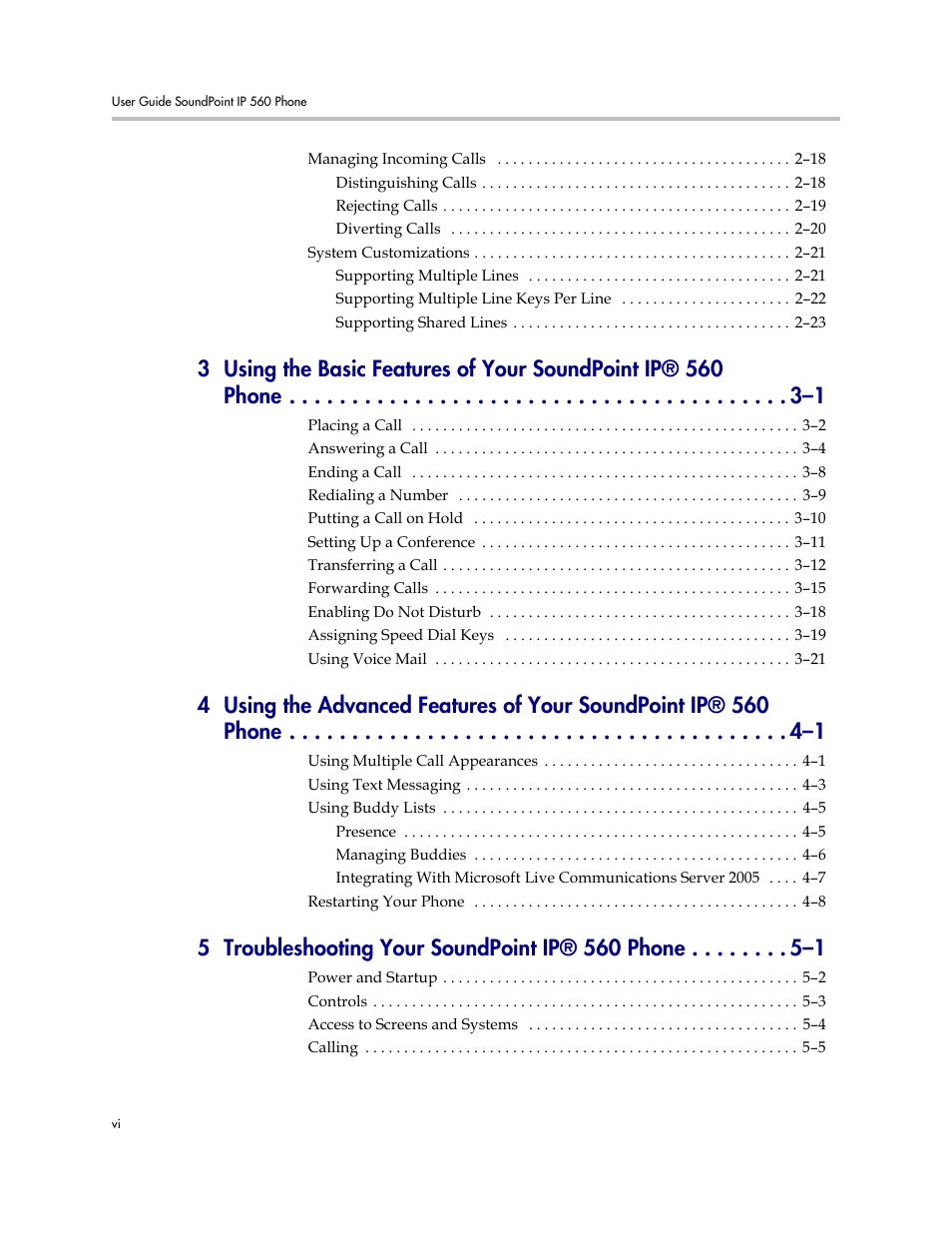 Polycom 560 User Manual | Page 6 / 90