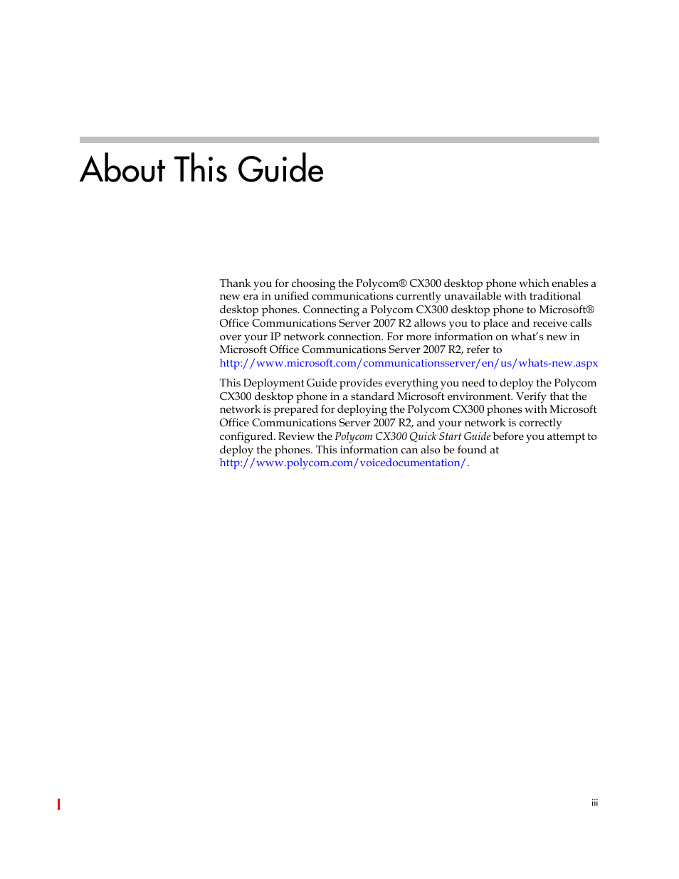 About this guide | Polycom CX300 User Manual | Page 3 / 20