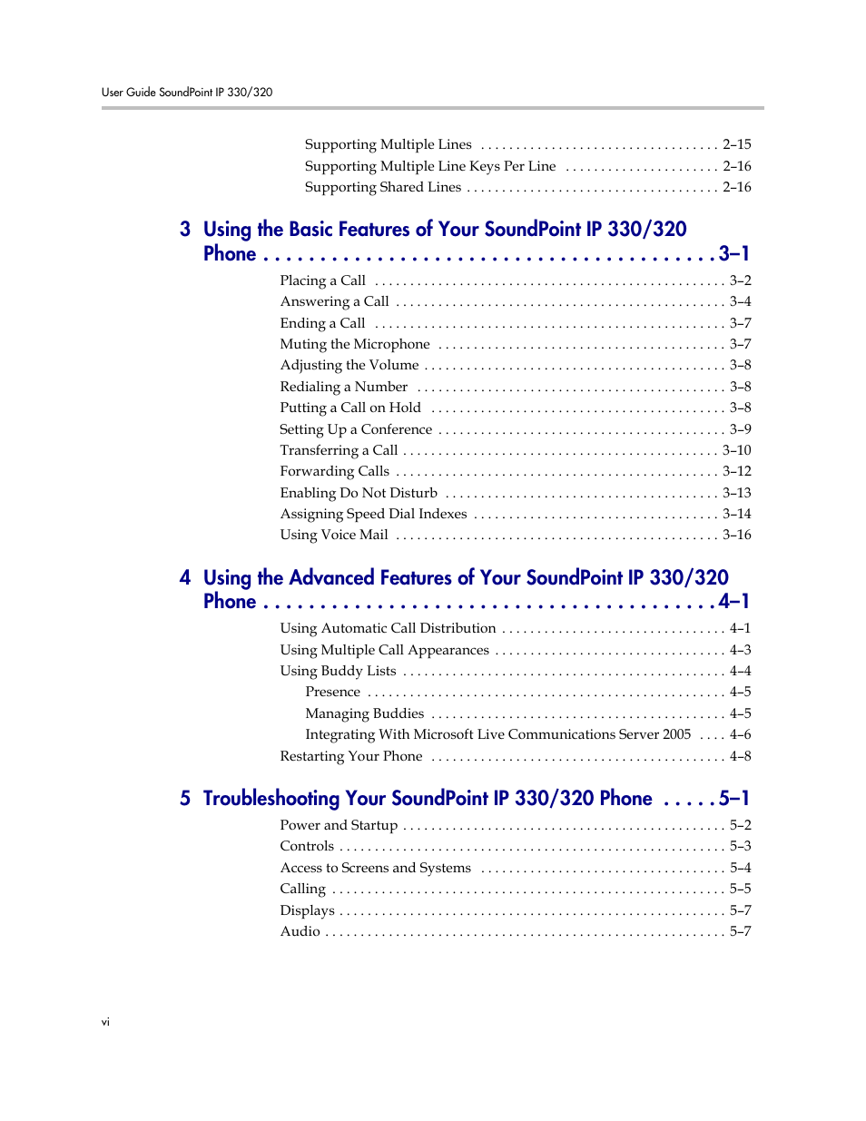 Polycom IP 320 User Manual | Page 6 / 78