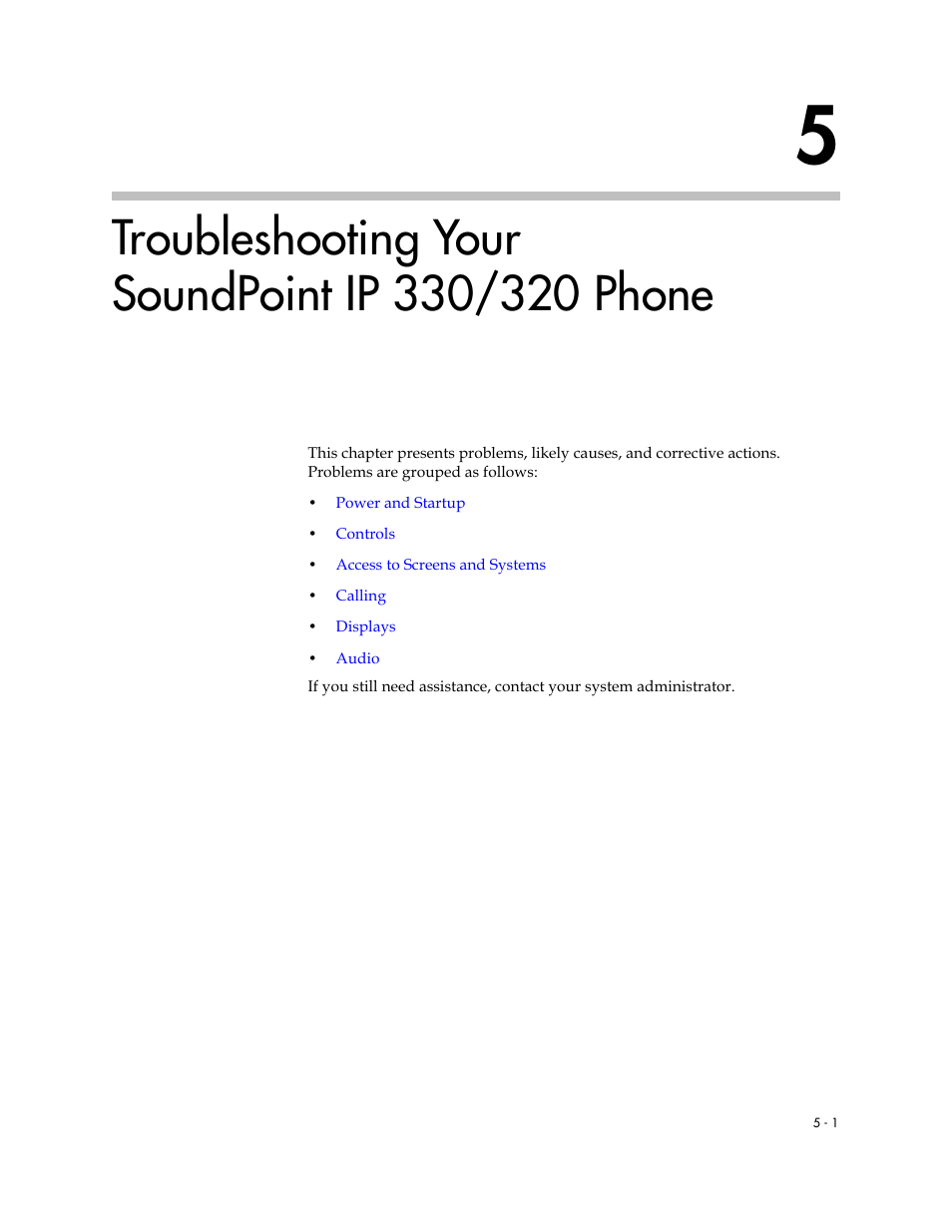 Troubleshooting your soundpoint ip 330/320 phone | Polycom IP 320 User Manual | Page 63 / 78