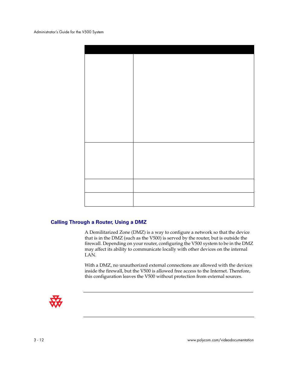 Calling through a router, using a dmz, Calling through a router, using a dmz - 12, Fer to | Calling | Polycom Audio and Video User Manual | Page 32 / 136