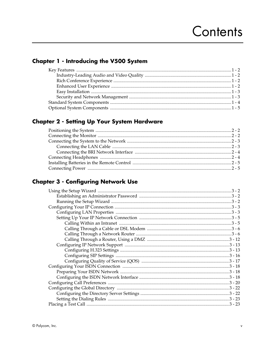 Polycom Audio and Video User Manual | Page 5 / 136