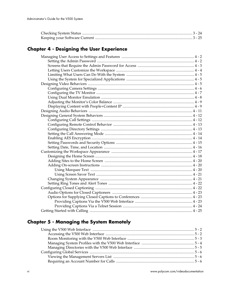 Polycom Audio and Video User Manual | Page 6 / 136