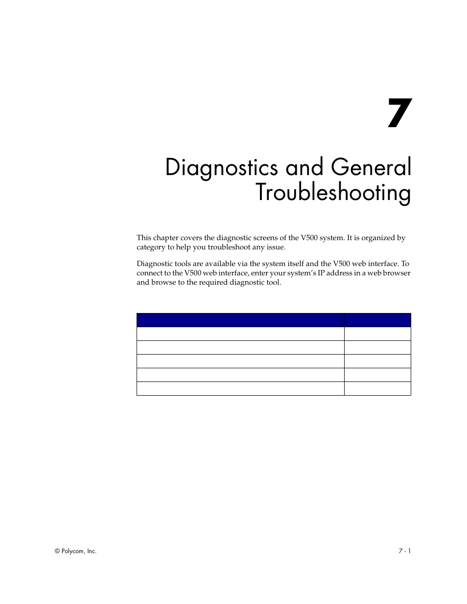 Diagnostics and general troubleshooting | Polycom Audio and Video User Manual | Page 93 / 136