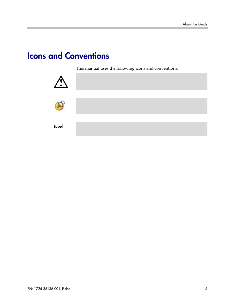 Icons and conventions | Polycom KH 458 User Manual | Page 5 / 17