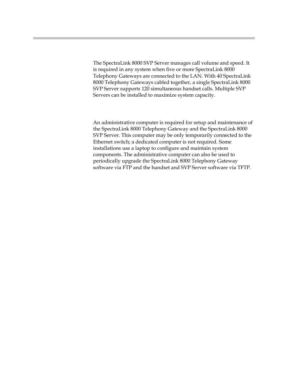 Spectralink 8000 svp server, Administrative computer | Polycom SpectraLink 1725-36028-001 User Manual | Page 13 / 110