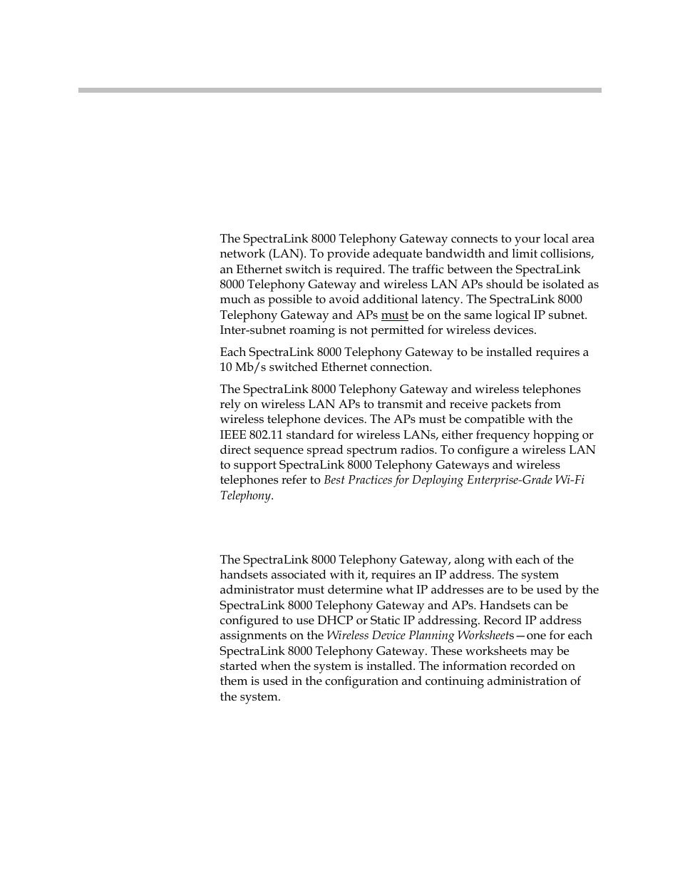 Lan requirements | Polycom SpectraLink 1725-36028-001 User Manual | Page 21 / 110
