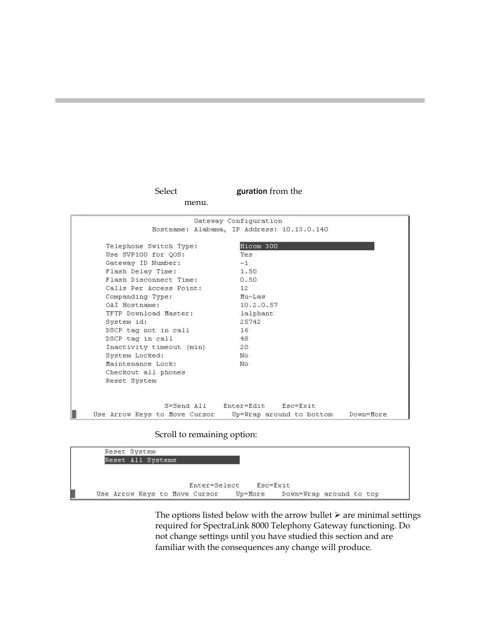 Spectralink 8000 telephony gateway configuration | Polycom SpectraLink 1725-36028-001 User Manual | Page 61 / 110