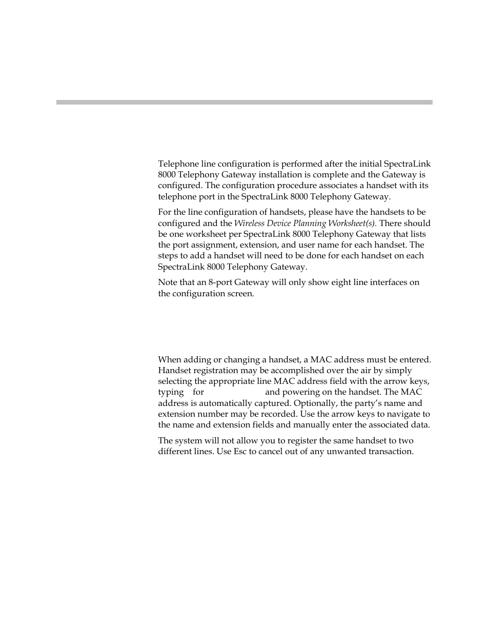 Telephone line configuration, Adding or changing a handset | Polycom SpectraLink 1725-36028-001 User Manual | Page 67 / 110
