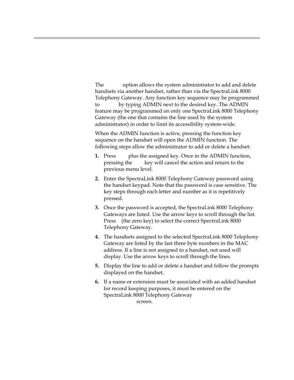 Programming the admin feature | Polycom SpectraLink 1725-36028-001 User Manual | Page 76 / 110