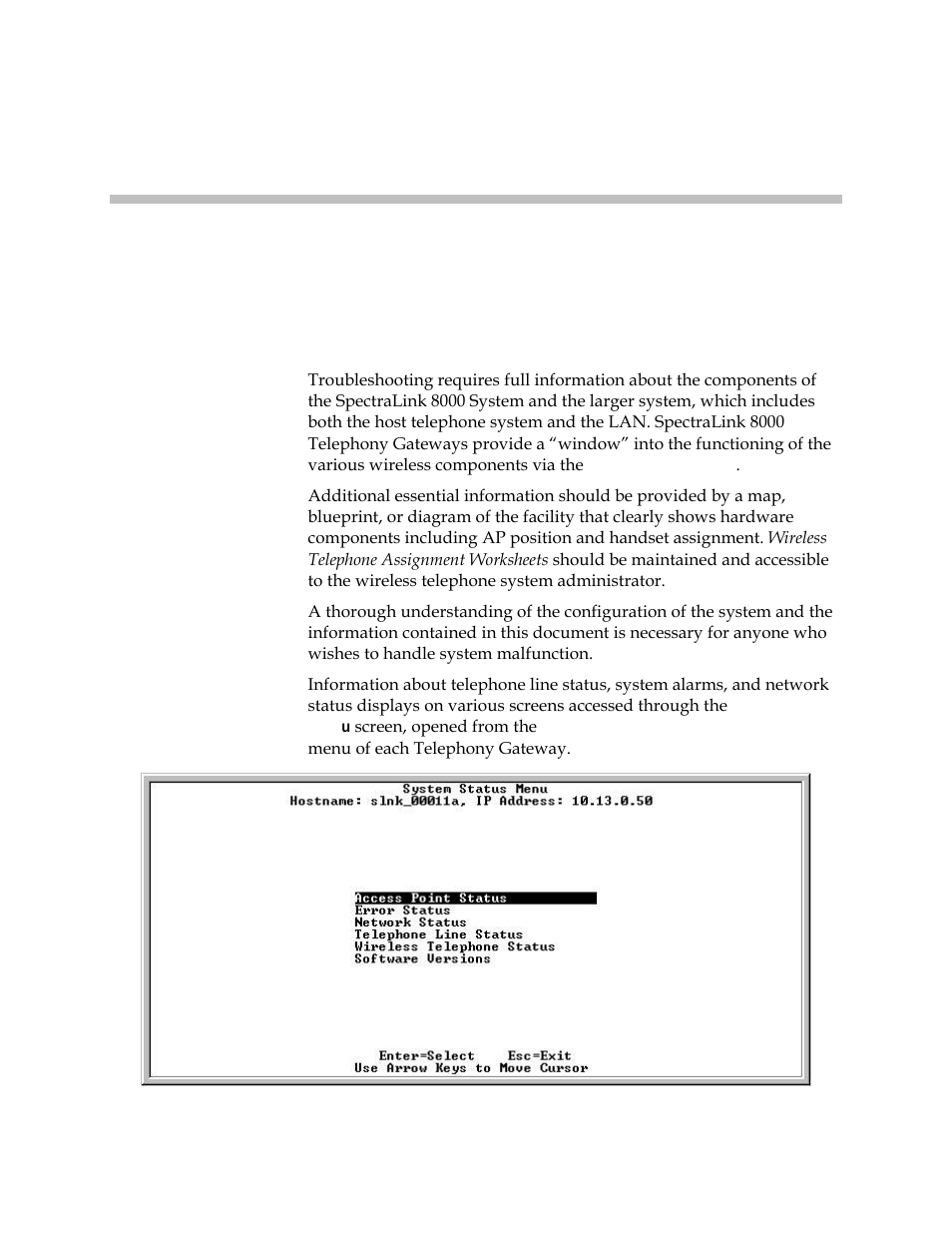 Troubleshooting via the system status menu | Polycom SpectraLink 1725-36028-001 User Manual | Page 91 / 110