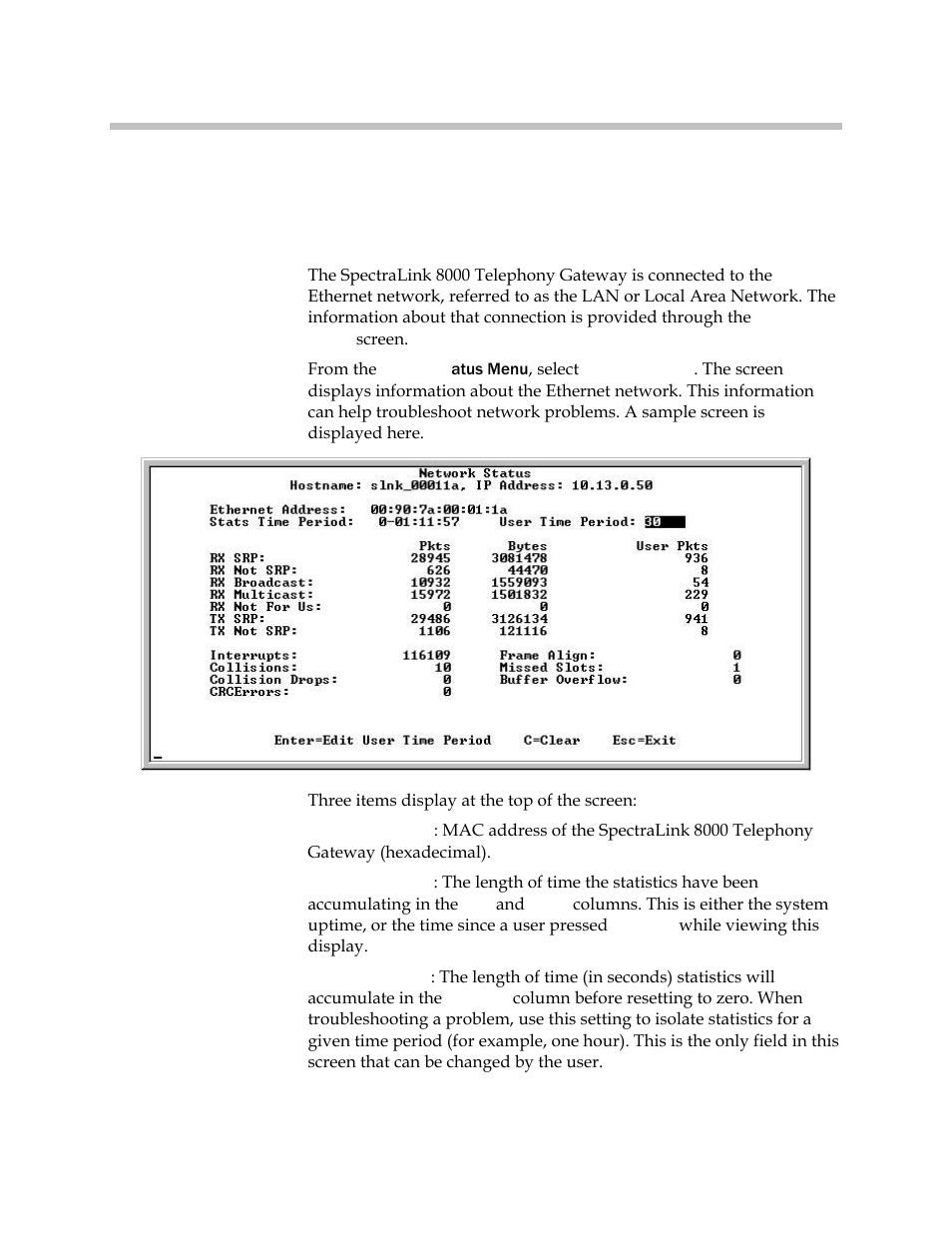 Network status | Polycom SpectraLink 1725-36028-001 User Manual | Page 99 / 110