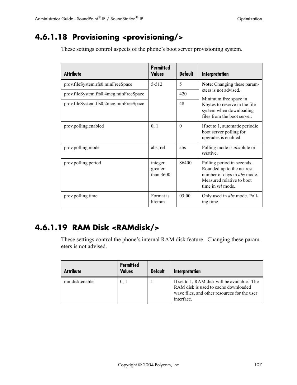 18 provisioning <provisioning, 19 ram disk <ramdisk, 18 provisioning <provisioning/> on | Polycom Version 1.4.x 17 User Manual | Page 115 / 147