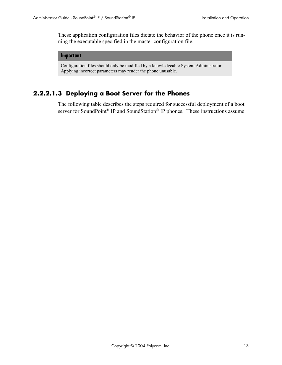 3 deploying a boot server for the phones | Polycom Version 1.4.x 17 User Manual | Page 21 / 147