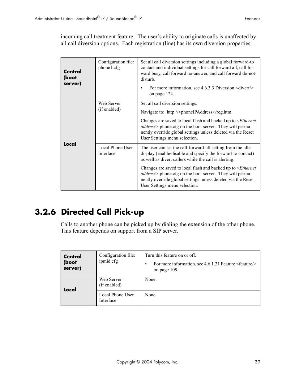 6 directed call pick-up | Polycom Version 1.4.x 17 User Manual | Page 47 / 147