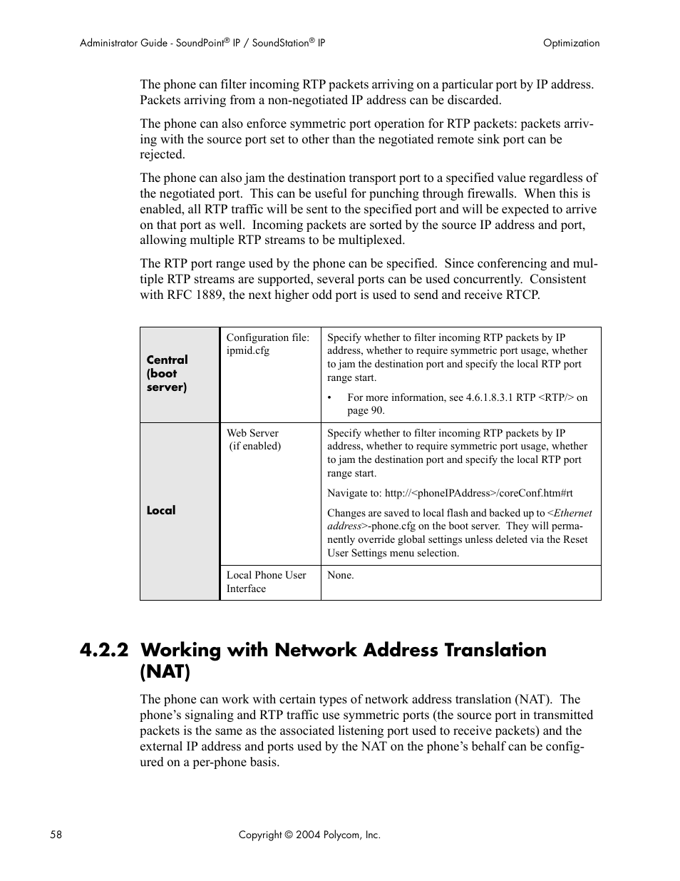 2 working with network address translation (nat) | Polycom Version 1.4.x 17 User Manual | Page 66 / 147